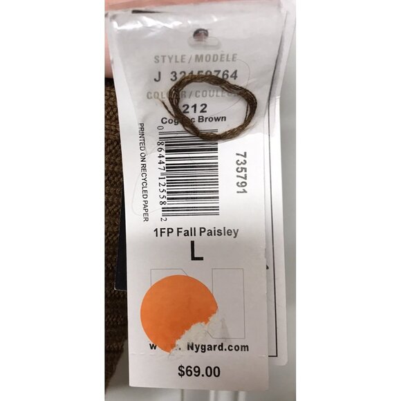 NWT Nygard Collection Brown Shrug Sweater 1FP Fall Paisley Style 735791 size L - Picture 4 of 4